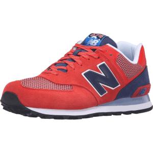 imageNew Balance Mens ML574 Rugby Collection Running shoeRedNavy