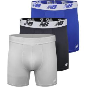 imageNew Balance Mens No Fly Trunks Underwear Jacquard Waistband Breathable Lightweight Moisture Wicking 3 PackBlackTeam RoyalConcrete