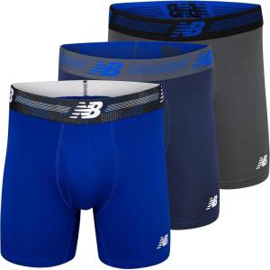 imageNew Balance Mens Performance Boxer Briefs with Fly Breathable Stretch Underwear Moisture Wicking Soft Waistband 3 PackOrcaPigmentTeam Royal