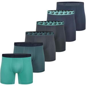 imageNew Balance Mens Premium Performance Boxer BriefTeam NavyThunderJadeAiry