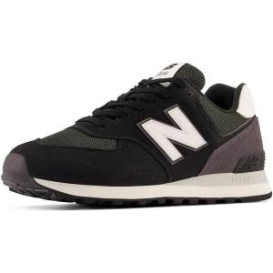 imageNew Balance UnisexAdult 574 V2 All Day SneakerBlackWhite