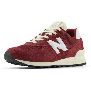 imageNew Balance UnisexAdult 574 V2 Varsity Suede SneakerClassic CrimsonWhiteAngora
