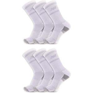 imageNew Balance UnisexAdults Mens and Womens Performance Cushioned Crew Socks6 ampamp 12 PairsMoisture WickingWhite 6 Pairs