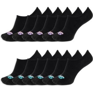 imageNew Balance UnisexAdults Mens and Womens Performance Cushioned Liner Socks6 ampamp 12 PairsMoisture WickingBlack 12 Pairs