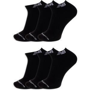 imageNew Balance UnisexAdults Mens and Womens Performance Cushioned Low Cut Socks6 ampamp 12 PairsMoisture WickingBlack 6 Pairs
