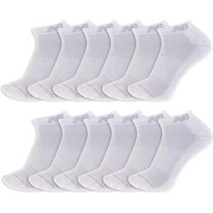 imageNew Balance UnisexAdults Mens and Womens Performance Cushioned Low Cut Socks6 ampamp 12 PairsMoisture WickingWhite 12 Pairs