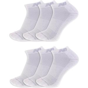imageNew Balance UnisexAdults Mens and Womens Performance Cushioned Low Cut Socks6 ampamp 12 PairsMoisture WickingWhite 6 Pairs
