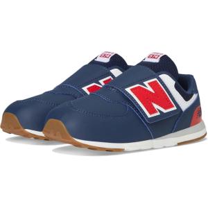 imageNew Balance UnisexChild 574 V1 70s Racing Newb Hook ampamp Loop SneakerNb NavyTeam Red