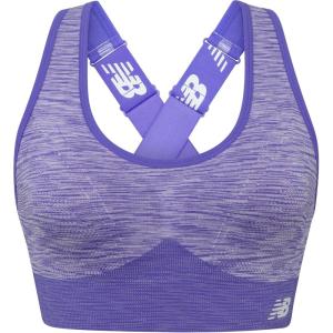 imageNew Balance Womens Seamless High Impact Sports Bra with Adjustable Wide Straps and Removal PadsCyber Lilac