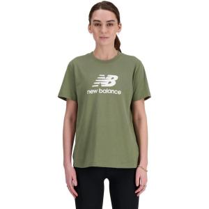 imageNew Balance Womens Sport Essentials Jersey Logo TShirtDark Olivine