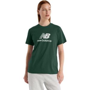 imageNew Balance Womens Sport Essentials Jersey Logo TShirtNightwatch Green