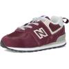 imageNew Balance BabyBoys 574 V1 Polo SneakerBurgundyWhite