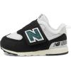 imageNew Balance BabyBoys 574 V1 Varsity Suede Newb Hook and Loop SneakerBlackMarsh Green