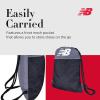 imageNew Balance Drawstring Backpack Sports Cinch Gym Bag with Shoe Compartment Navy 175 InchGrey