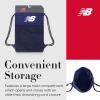 imageNew Balance Drawstring Backpack Sports Cinch Gym Bag with Shoe Compartment Navy 175 InchNavy