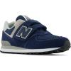 imageNew Balance Kids 574 Core Hook and Loop SneakerNavyWhite