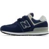 imageNew Balance Kids 574 Core Hook and Loop SneakerNavyWhite