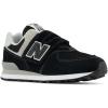 imageNew Balance Kids 574 Core V1 Hook ampamp Loop SneakerBlackWhite