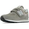 imageNew Balance Kids 574 Core V1 Hook ampamp Loop SneakerGreyWhite