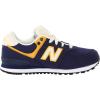 imageNew Balance Kids 574 V1 Classic LaceUp SneakerNavyYellow
