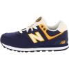 imageNew Balance Kids 574 V1 Classic LaceUp SneakerNavyYellow