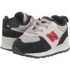 imageNew Balance Kids 574 V1 Flower Power Bungee SneakerBlackNimbus CloudTrue Red