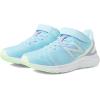 imageNew Balance Kids Fresh Foam Arishi V4 Hook ampamp Loop Running ShoesBleach BlueGreen AuraLilac Glo