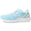 imageNew Balance Kids Fresh Foam Arishi V4 Hook ampamp Loop Running ShoesBleach BlueGreen AuraLilac Glo