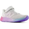 imageNew Balance Kids Fresh Foam Arishi V4 Hook ampamp Loop Running ShoesGrey MatterMid Century PinkLilac Glo