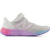 imageNew Balance Kids Fresh Foam Arishi V4 Hook ampamp Loop Running ShoesGrey MatterMid Century PinkLilac Glo