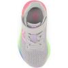 imageNew Balance Kids Fresh Foam Arishi V4 Hook ampamp Loop Running ShoesLight AluminumCyber LilacNeon Pink