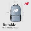 imageNew Balance Laptop Backpack Team Travel Sports Gym Bag for Men and Women Grey 18 InchGrey