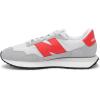imageNew Balance Mens 237 V1 SneakerConcreteGrey MatterTrue Red