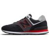 imageNew Balance Mens 574 Core SneakerBlack Grey Red Wh