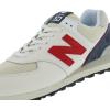 imageNew Balance Mens 574 Core SneakerWhiteRedNavywhitecotton Whitecloud White