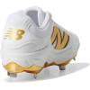 imageNew Balance Mens Fresh Foam X 3000 V7 Baseball Shoe WhiteMetallic GoldThunder 95
