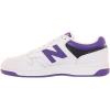 imageNew Balance Unisex Adult BB480 V1 Court SneakersWhitePrism PurpleBlack