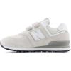 imageNew Balance UnisexChild 574 Core Hook ampamp Loop SneakerNimbus CloudWhite