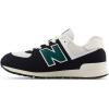 imageNew Balance UnisexChild 574 V1 Varsity Suede Laceup SneakerBlackMarsh Green