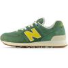 imageNew Balance Womens 574 V2 Sea Salt SneakerMallard GreenGinger LemonSea Salt