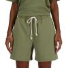 imageNew Balance Womens Athletics French Terry ShortDark Olivine