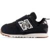 imageNew Balance BabyGirls 574 Newb V1 Animal Hook and Loop SneakerBlackWhite