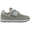 imageNew Balance Kids 574 Core V1 Hook ampamp Loop SneakerGreyWhite