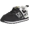 imageNew Balance Kids 574 V1 Flower Power Bungee SneakerBlackLemonade