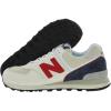 imageNew Balance Mens 574 Core SneakerWhiteRedNavywhitecotton Whitecloud White