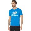 imageNew Balance Mens Essentials Stacked Logo TeeSerene Blue