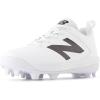 imageNew Balance UnisexChild 4040 V8 RubberMolded Baseball ShoeWhiteWhite