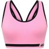 imageNew Balance Womens Seamless Racerback Sports Bra with Allover Texture and Engineered BreathabilityPeony Glow