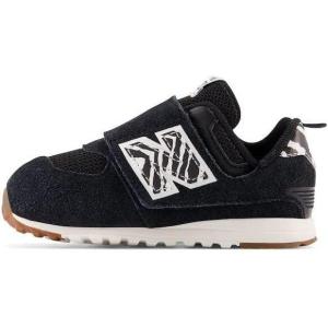 imageNew Balance BabyGirls 574 Newb V1 Animal Hook and Loop SneakerBlackWhite