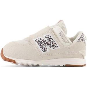 imageNew Balance BabyGirls 574 Newb V1 Animal Hook and Loop SneakerSea SaltBlackStone Pink